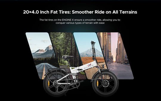 Engine X 250W 100 km Range Max Speed 25 km/h Full Suspension Foldable E-bike